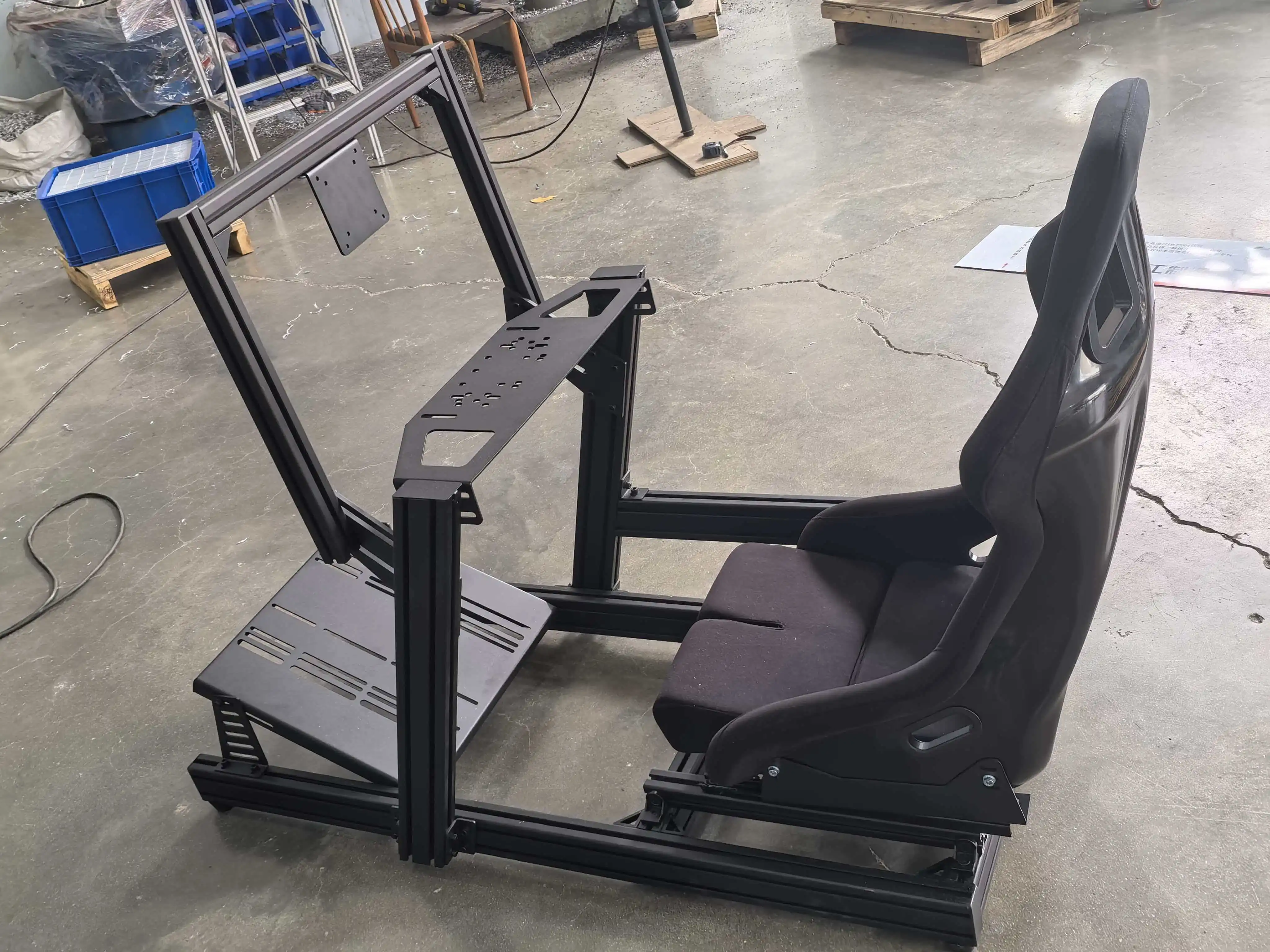 Custom Racing Simulator Chassis  Sim Rig Bucket Seat Kit 6063 Series Aluminum 4080 Profile Sim Race Cockpit
