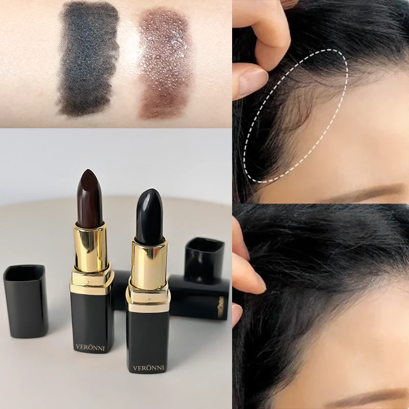 Black Brown One-Time Hair Dye Pen Instant Gray Root Coverage Hair Color Cream Stick Penicl Fast Temporary Cover Up White Hair