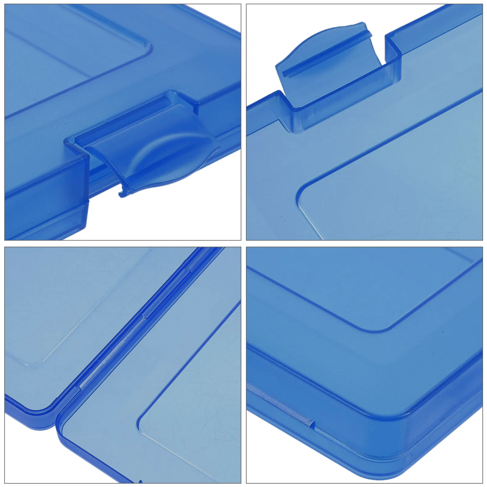 

Transparent File Box Business Card Organizer Clear Storage Container Portable Plastic Case for Photos Certificates Postcards