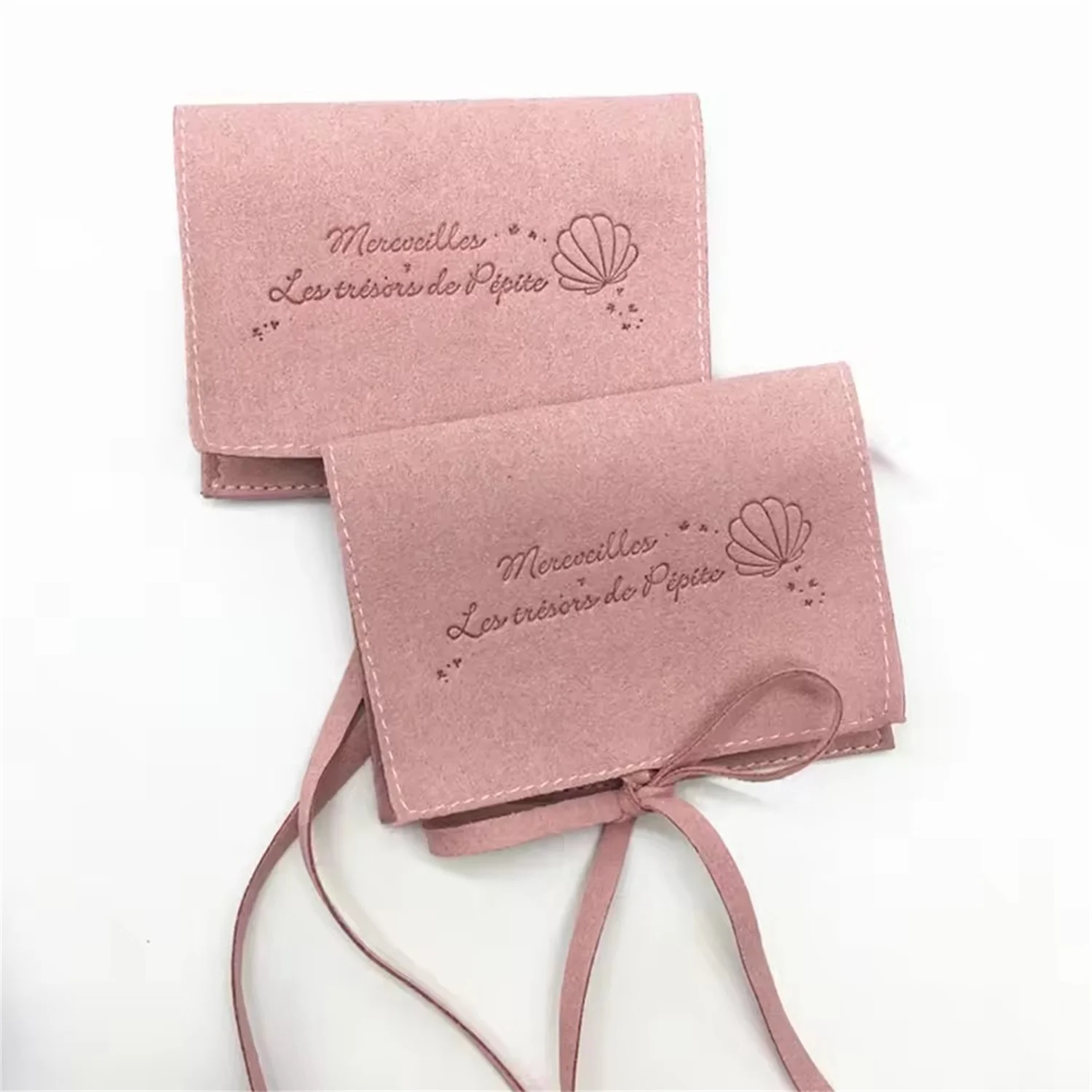 100pcs 8x8cm Customized Logo Microfiber Velvet Jewelry Pouch Small Gift Packaging Organizer Bags Luxury Jewelry Drawstring Bag