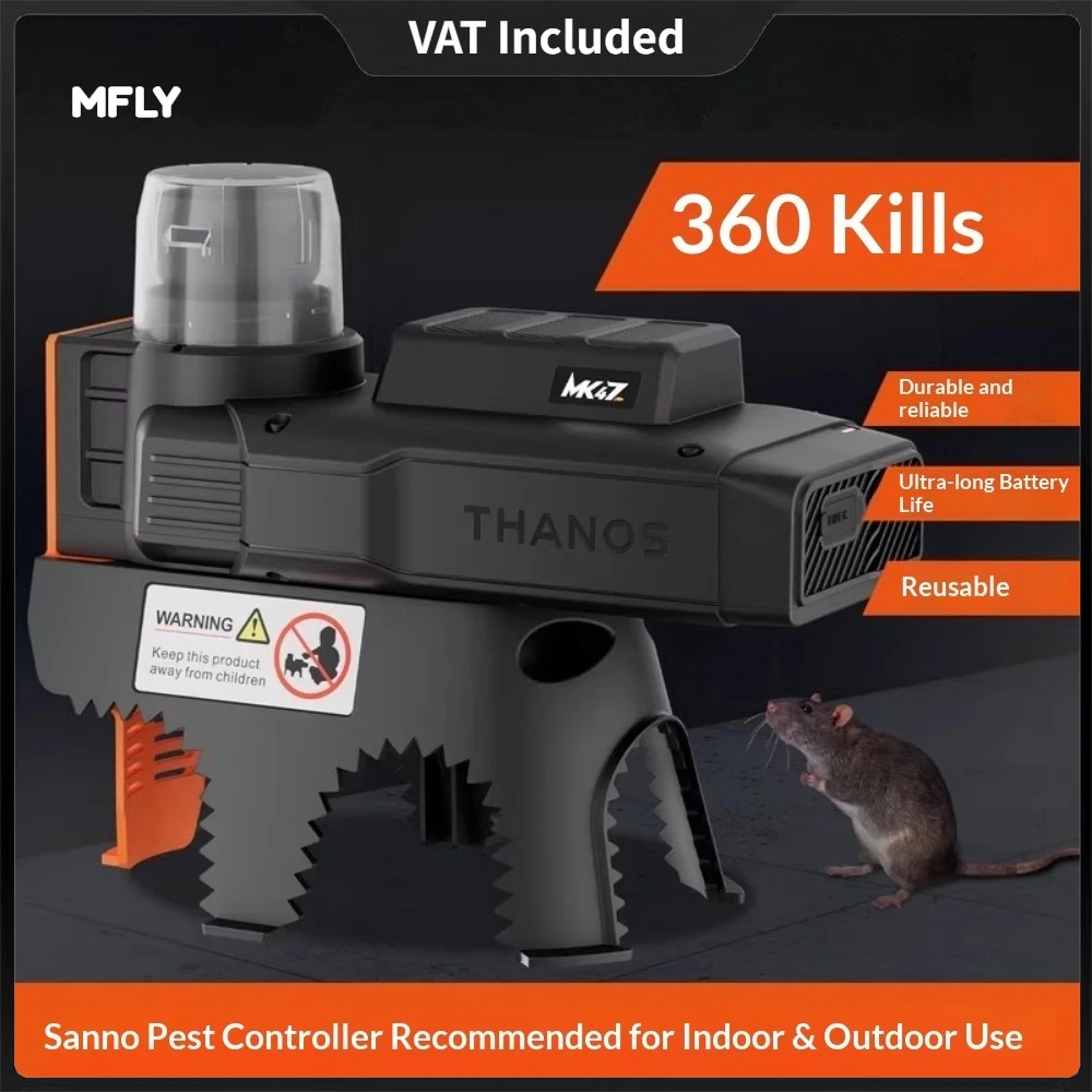 Piège à souris réutilisable à très longue durée de vie de la batterie, piège à rats et à souris automatique, humain, non toxique, kit de piège à rats, machine à piège multi-captures