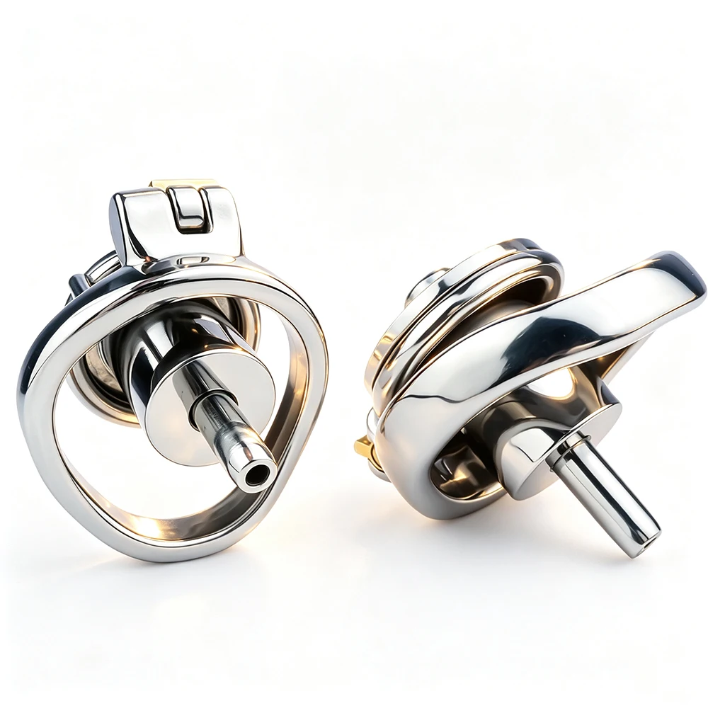 FRKO Negative Male Chastity Cage Device Penis Cock Ring Inverted Lock Cage Metal Chastity Tube CBT Adult Games SM Sex Toys Men