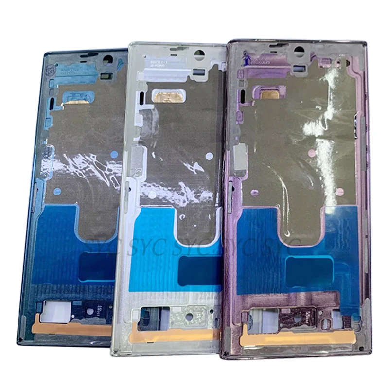 Housing Middle Frame LCD Bezel Plate Panel Chassis For Samsung S22 Ultra 5G S908 S908B S908UPhone Metal LCD Frame Repair Parts