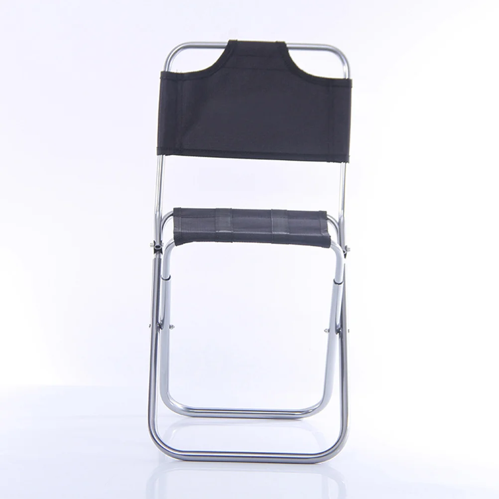 

1pcs Fishing Stool Fishing Stool Aluminum Alloy Portable Camping Chair For Outdoor Travel Hiking Black Silver