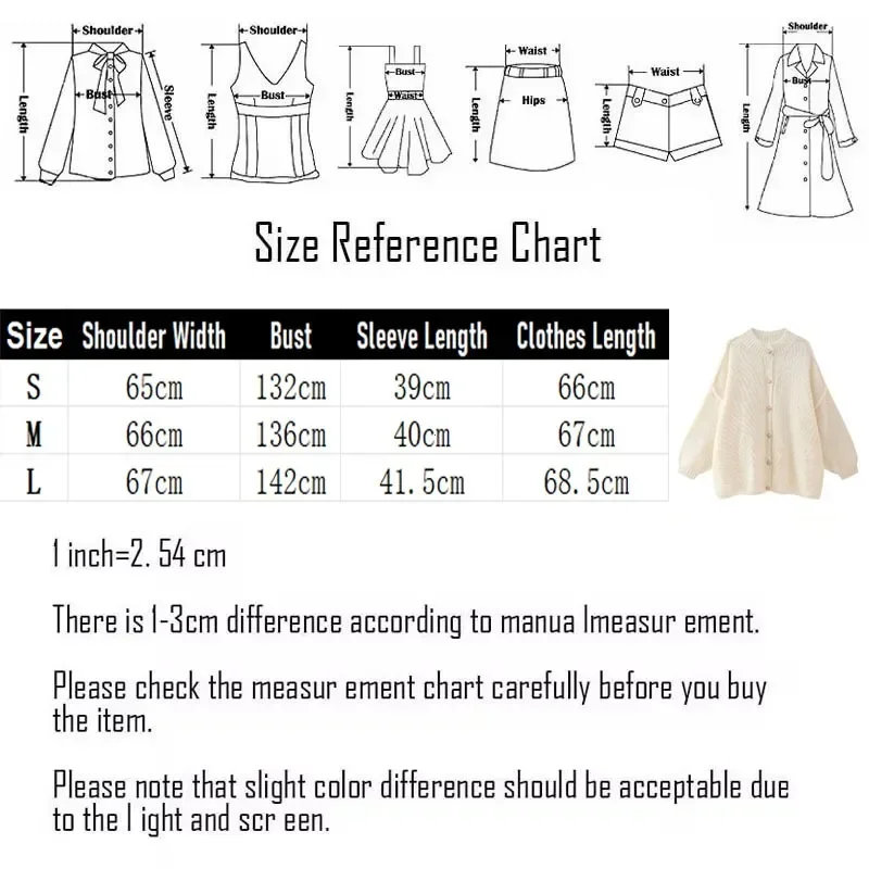 French Fashion Loose Sweater For Women O-neck Metal Button Cardigan Single Breasted Autumn Winter Casual Coat Female Outfit Tops