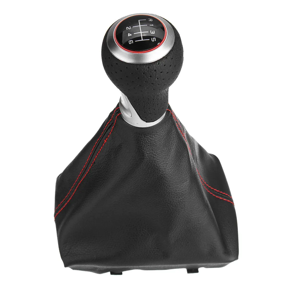 

6 Speed Leather Gear Shift Knob Lever Shiter Gaiter Boot Cover Case For Audi A4 S4 B8 8k A5 Q5 S-Line 07-15