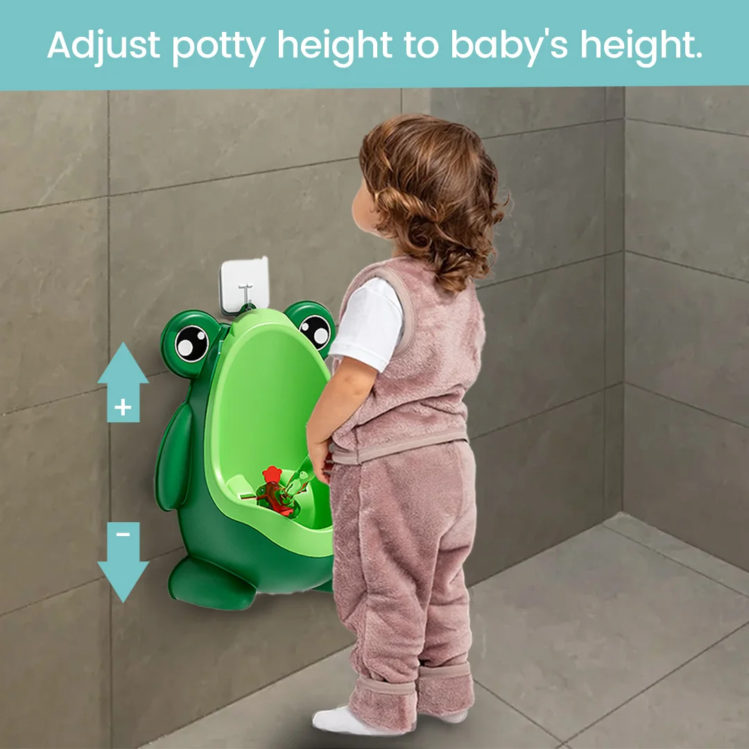 1PC Cute Frog Potty Training Urinal Boy With Fun Aiming Target, Toilet Urinal Trainer, Children Stand Vertical Pee