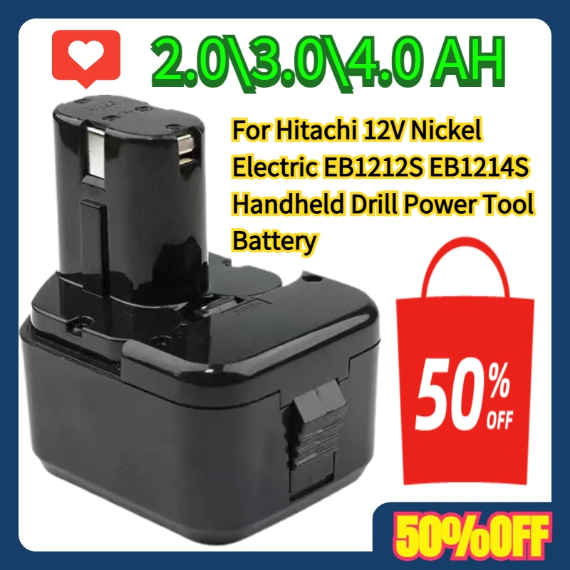 

For Hitachi 12V Nickel Electric EB1212S EB1214S Handheld Drill Power Tool Battery 2.0\3.0\4.0 AH