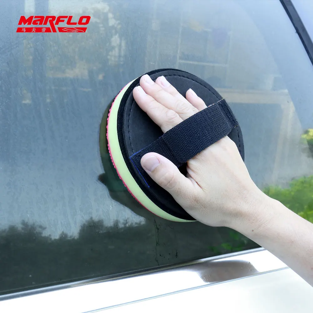 MARFLO Magic Clay Pad Bar Polishing Sponge handle Pad Auto Care Car Washing Cleaning With Retail Packing