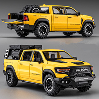 1:32 DODGE Mammoth 1000 TRX Pickup Alloy Car Model Diecast Metal Toy Off-road Vehicle Model Simulation Sound and Light Kids Gift