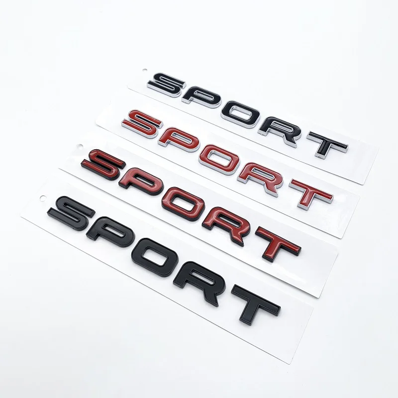 3D ABS Letters SPORT Supercharged Emblem Car Trunk Badge Stickers FOR HSE Si4 SDV6 SDV8 Car Two tone stickers