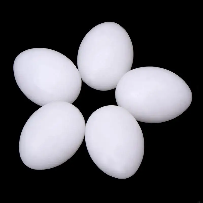 203c 5pcs بيض الطائر الاصطناعي الصلب الببغاء البلاستيكي الببغاء ببغاء بيض فقس خاطئ للبصيرة بودجي دايموند للحمامة