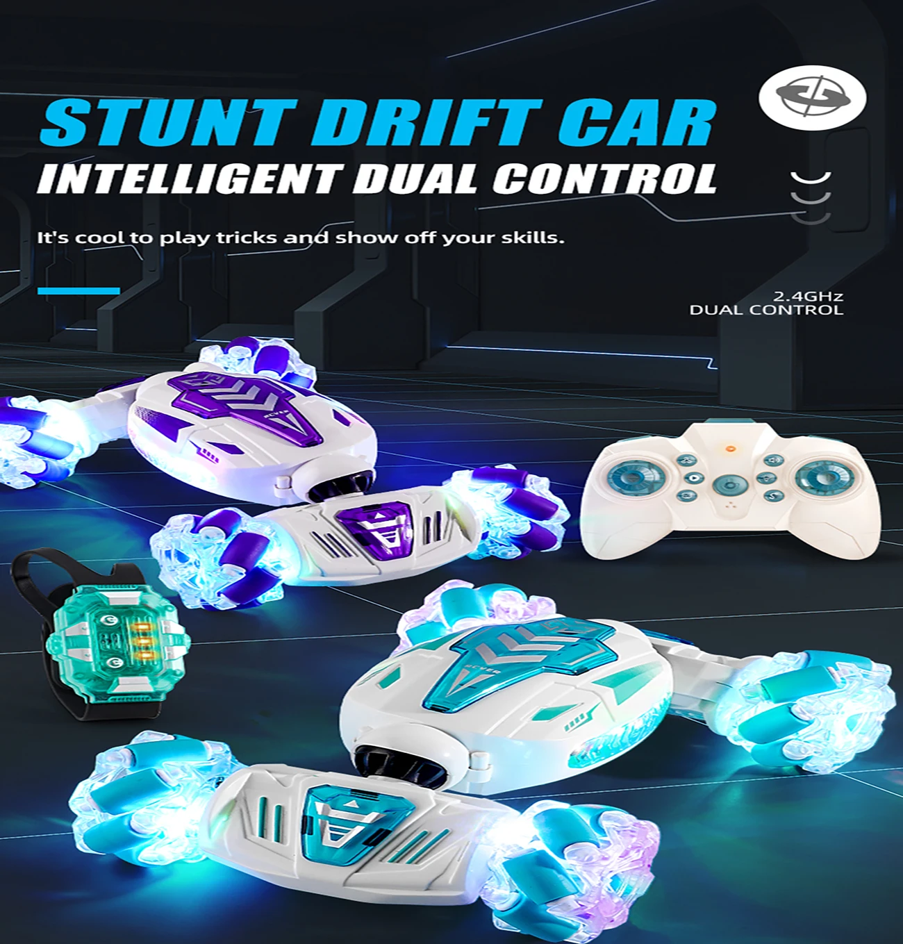 RC Stunt Car Gesture Induction Deformation Twist Climbing Slide Drift Car Radio Control Vehicle Electronic Toy with Light Music