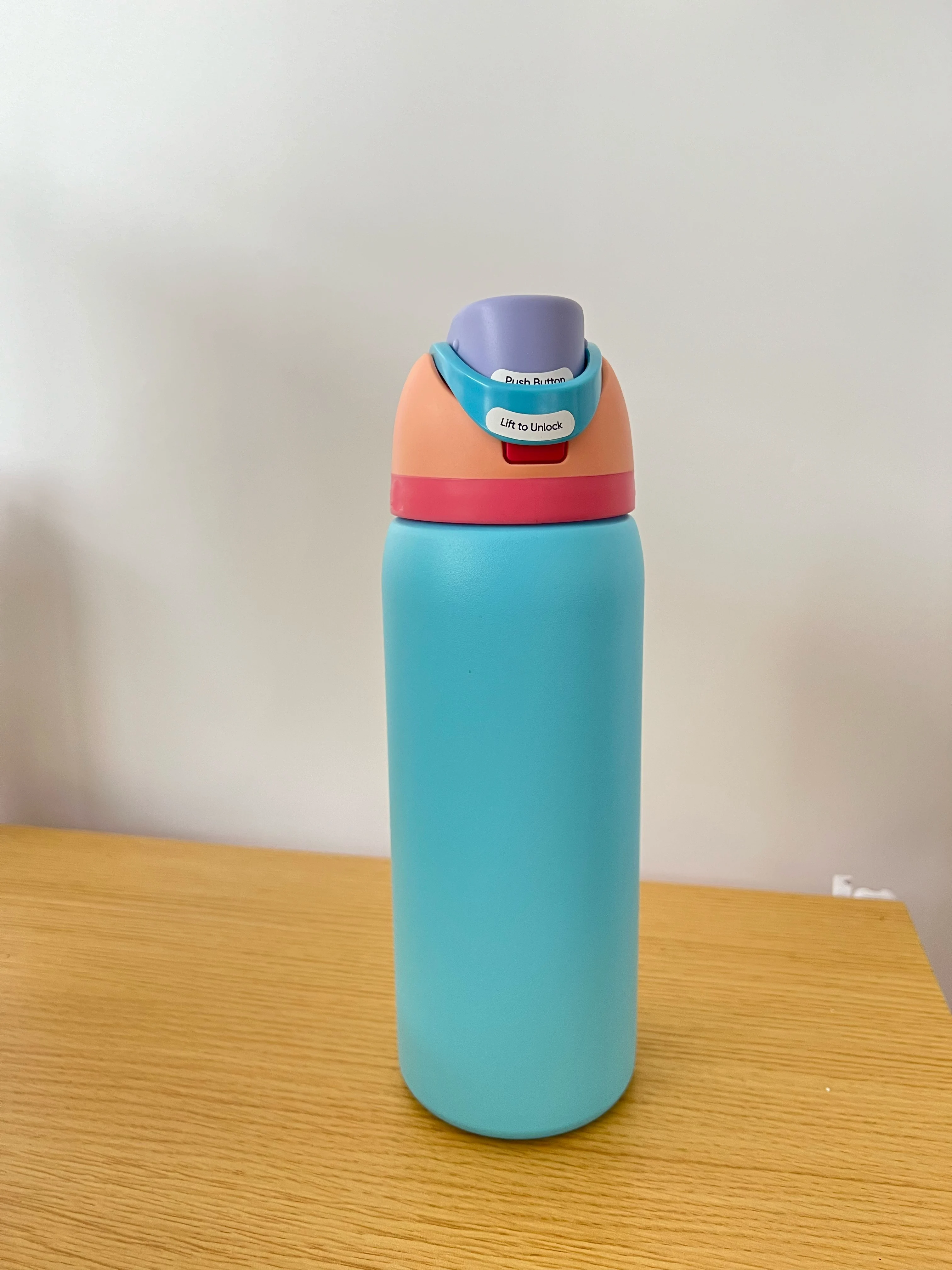 

O--Wal 32oz Stainless Steel Thermos Cup Cold Water Bottle Straw Water Bottle Sports Water Cup