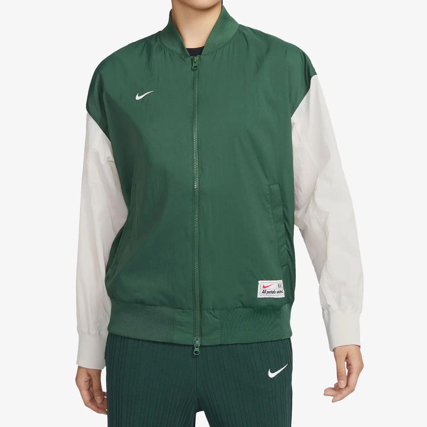 

Nike Genuine 2023 New Woven Zip-up Patchwork Women's Sport Jacket FQ0703-323