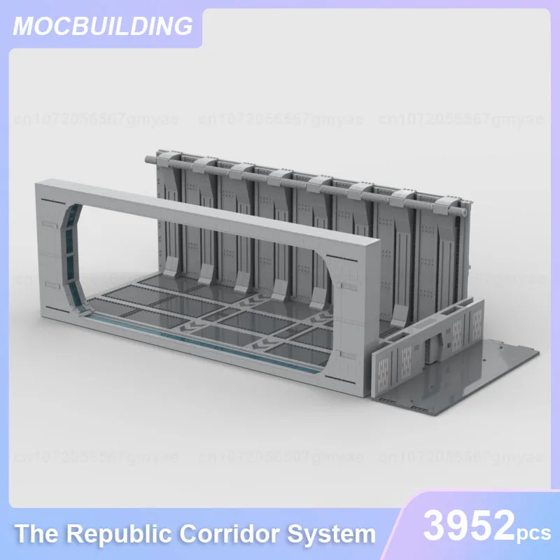 Zestaw do zabawy w hangarze z systemem korytarza republiki Model klocki do samodzielnego montażu cegły zbierają zabawki prezenty 3952 szt.