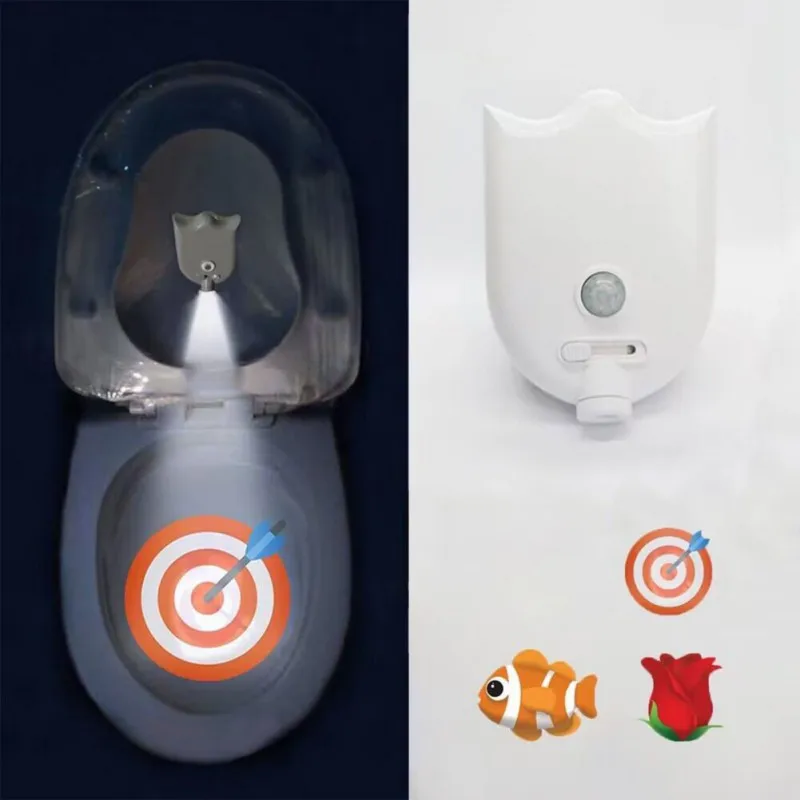 Toilet Seat Night Light Motion Sensor Toilet Lights for Children's Toilet Training Toilet Projection Lamp For Bathroom Washroom