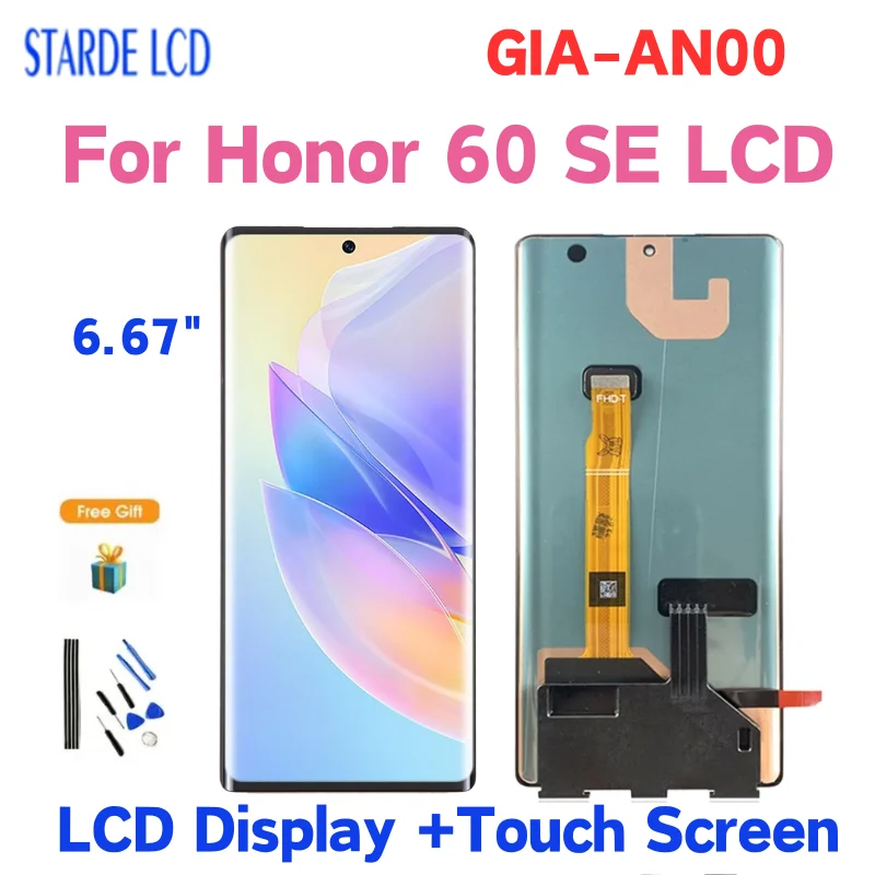 

AAA+ 6.67 Inch For Huawei Honor 60 SE LCD Display Touch Screen Digitizer Assembly For Honor 60 se GIA-AN00 LCD Replacement