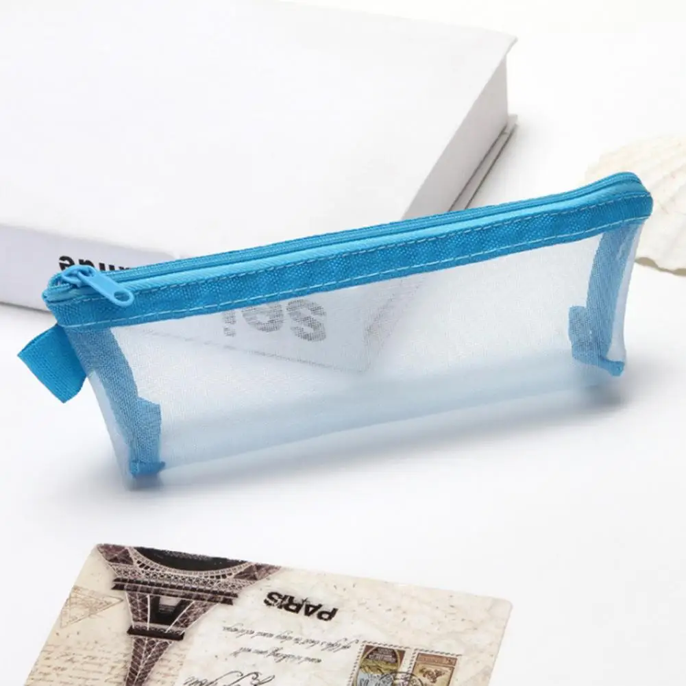 Cloth  Useful Minimalist Exam Stationery Pen Container Easy to Carry Pencil Case Zipper Closure   Daily Use