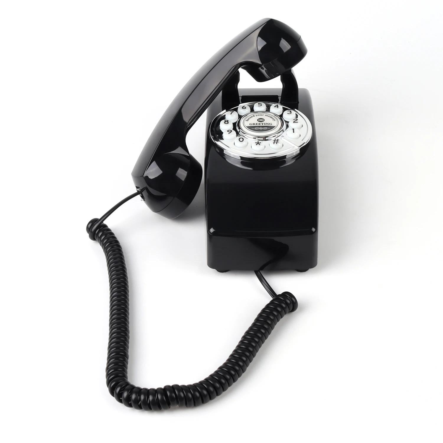 Libro degli ospiti per telefono vintage montato a parete Registratore di messaggi audio personalizzato per matrimonio Libro degli ospiti vocale personalizzato