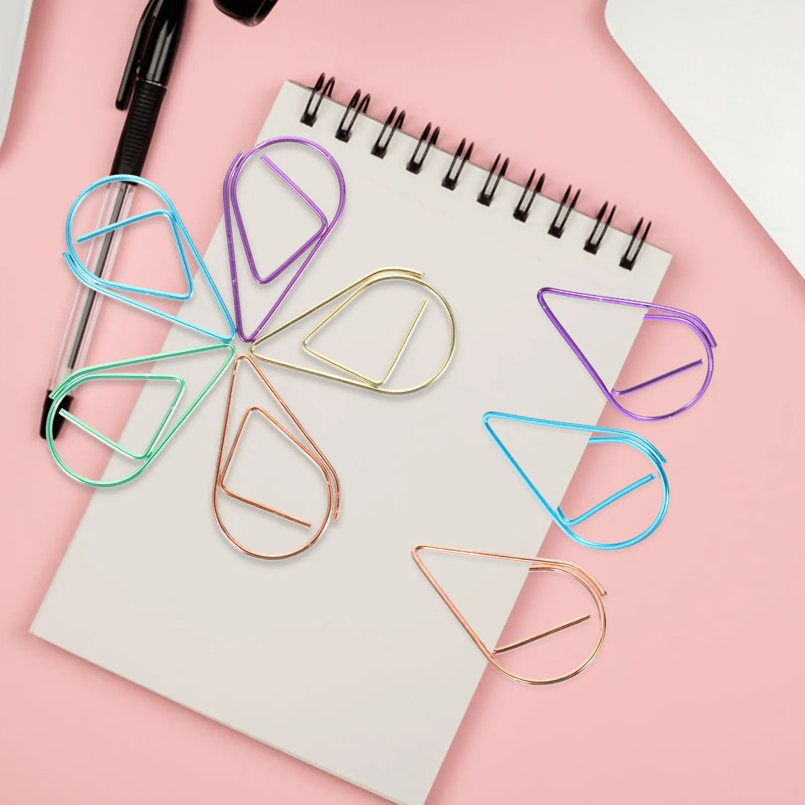 

50 шт. металлических зажимов для бумаг с сильной фиксацией, недеформируемые, прочные, для офисных документов и школьных заданий