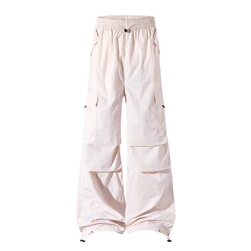 Women's Outdoor Lightweight Breathable Fast Drying Straight Leg Pants with Trendy Drawstring Casual Loose Comfortable Work Pants