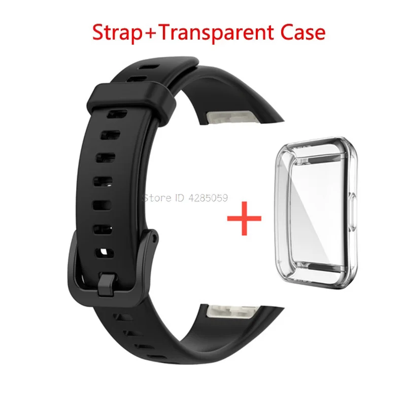 Full Screen Protector Cases For Honor Band 6 7 Watch Case Soft TPU Protective Cover For Huawei Band 6 Bumper Silicone Strap