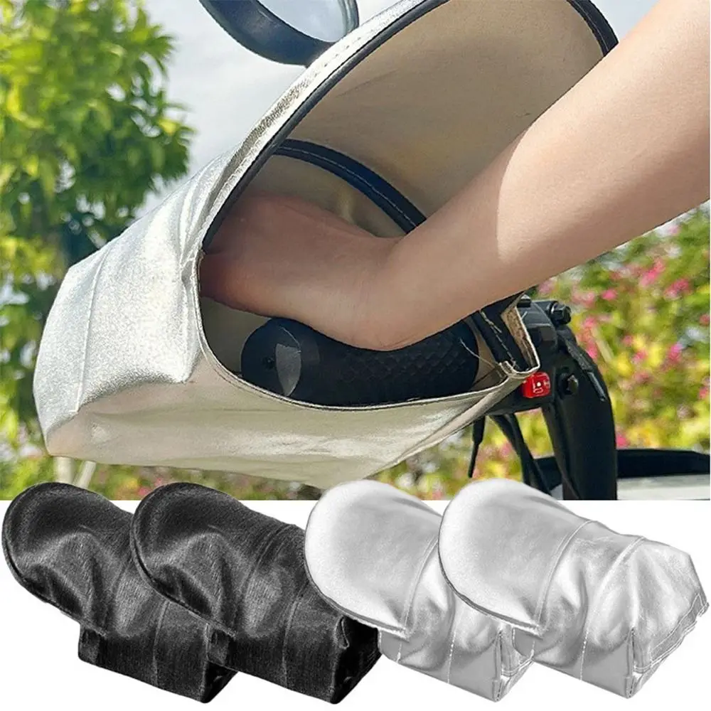 Gifts Leather Electric Car Handlebar Cover Heat Shading Sunscreen Windshield Handle Water Proof Heat Shading Gloves