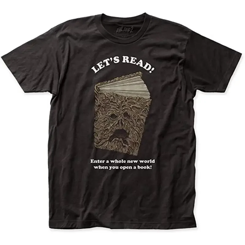 Authentic Evil Dead 2 Let's Read Slim Fit T Shirt S 3XL NEW