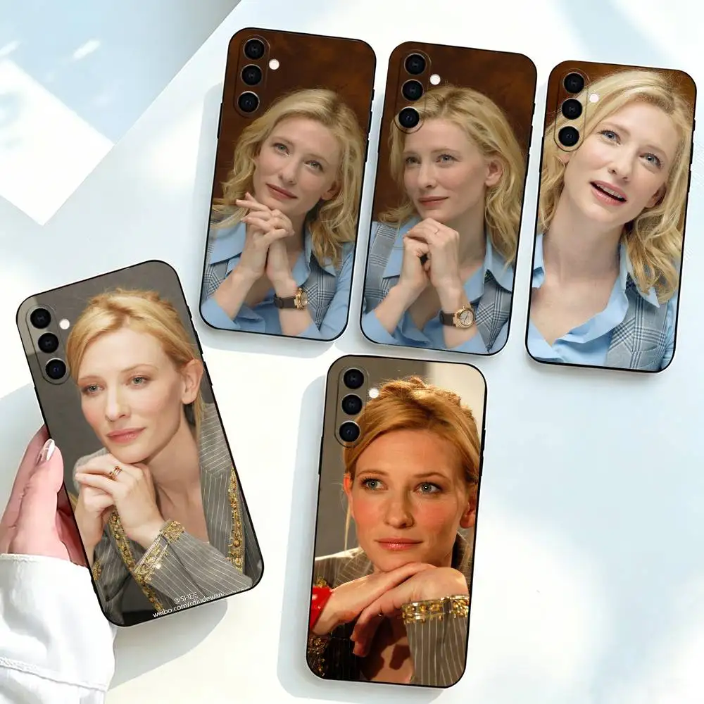 Actress-s Cate Blanchett-t  Phone Case Black Silicone Soft For Samsung Galaxy A73,A72,A71,A70,A53,A52,A51