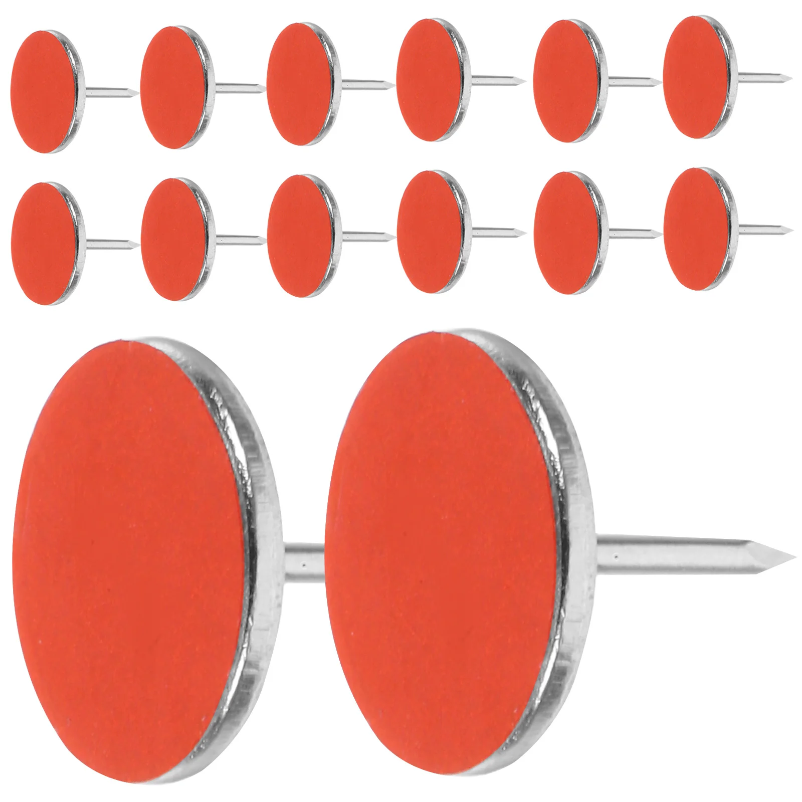 50 Pcs Reflective Thumbtacks at Night Glow Reflector Outdoor Trail Marking Iron Markers Tree