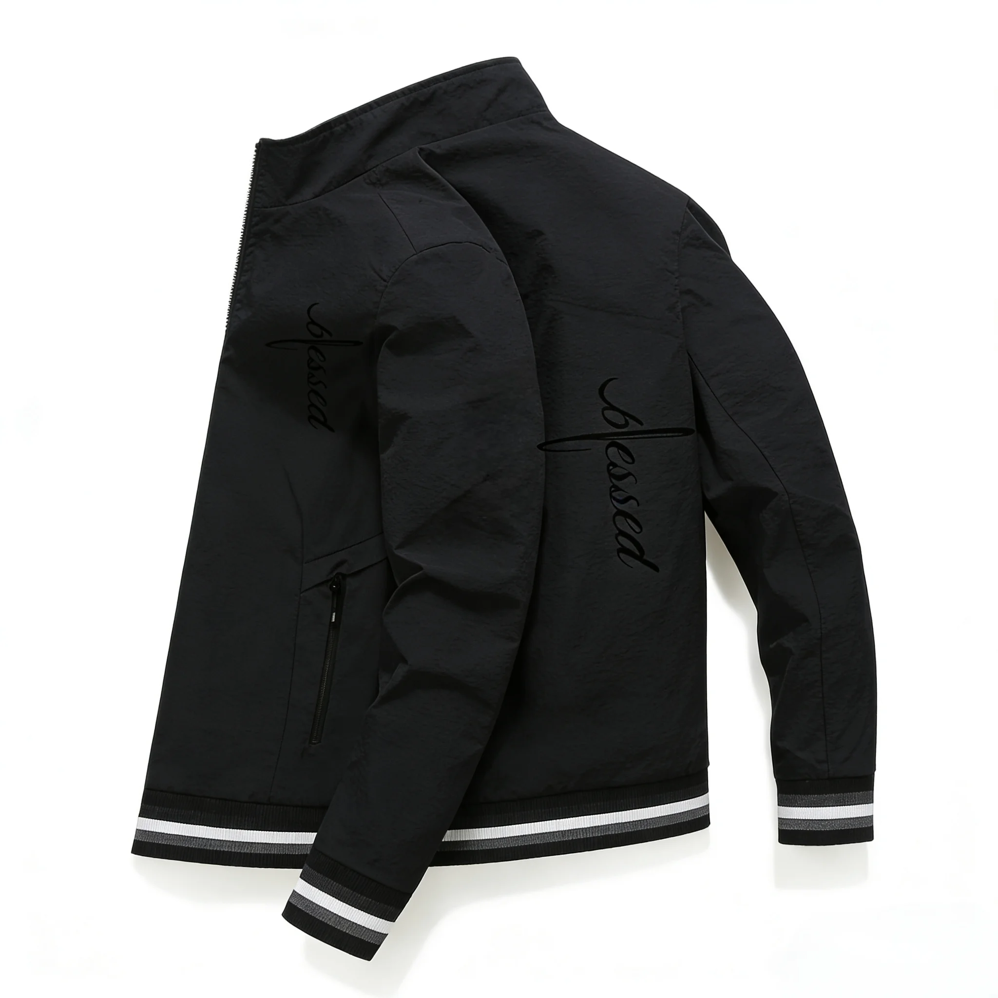 

2026 autumn and winter men's stand up collar casual zipper jacket outdoor sports jacket men's windproof jacket waterproof bomber