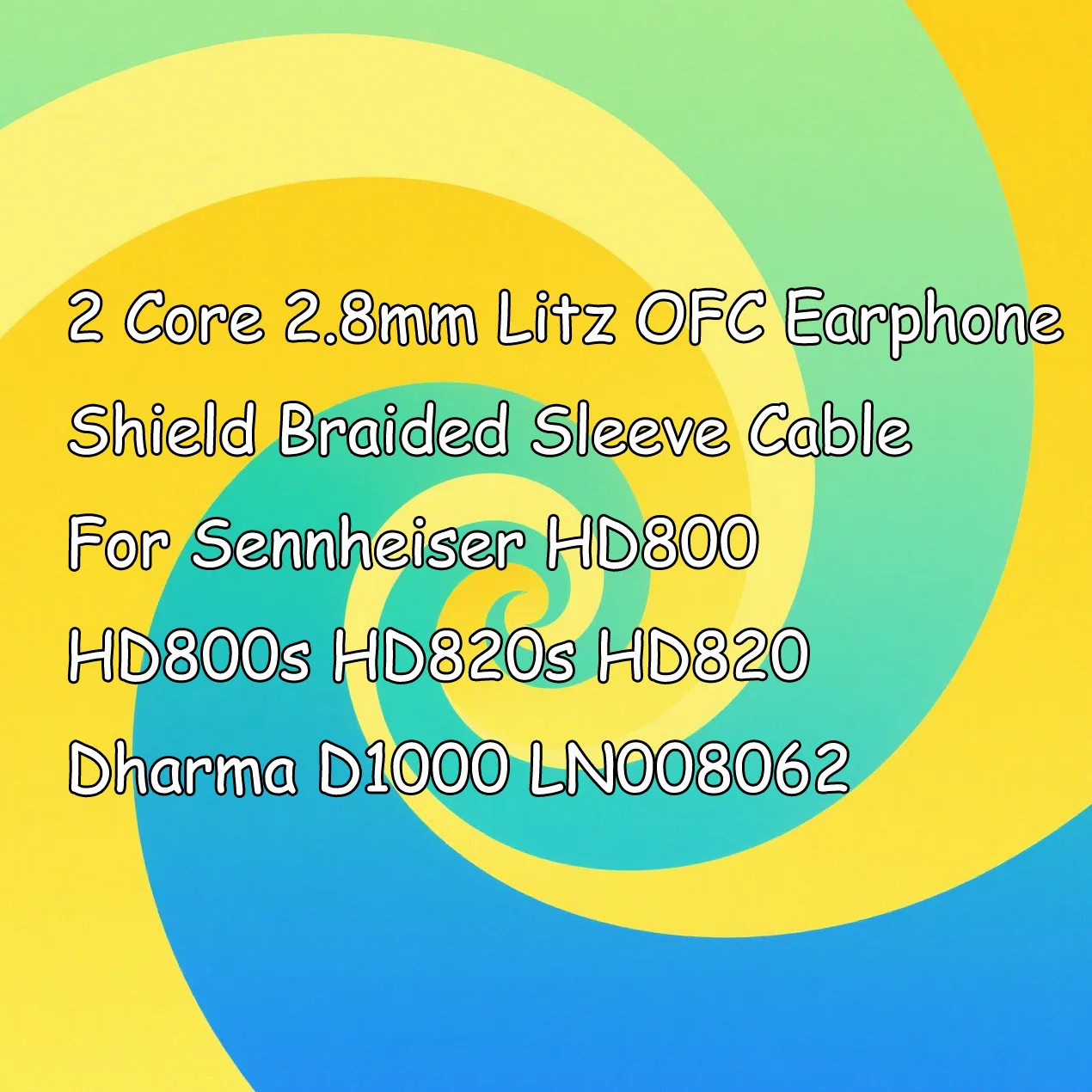 2 núcleos 2.8mm litz ofc fone de ouvido escudo trançado cabo manga para sennheiser hd800 hd800s hd820s hd820 dharma d1000 ln008062