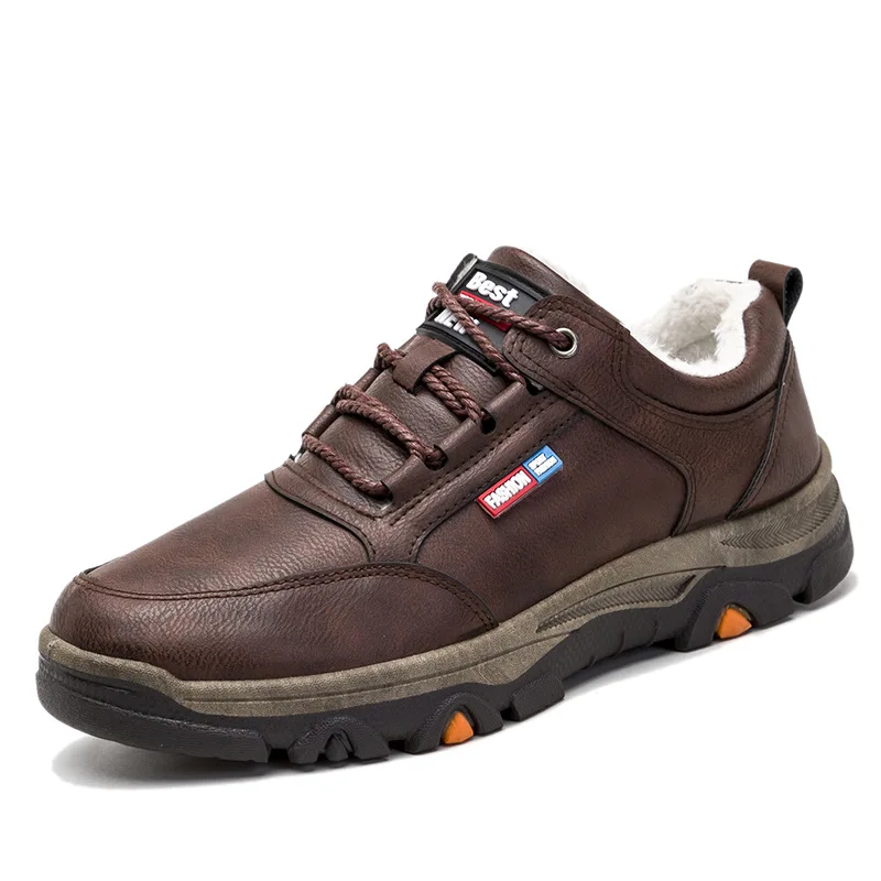 Scarpe da uomo in pelle da lavoro primavera nuove scarpe da uomo stringate scarpe Casual marroni retrò traspiranti per uomo Sneakers da trekking all'aperto