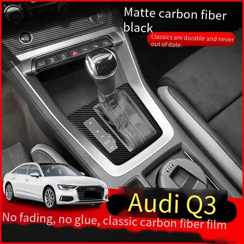 

For Audi Q3 2013-2022 Car-Styling 3D/5D Carbon Fiber Car Interior Center Console Color Molding Sticker Decals Parts