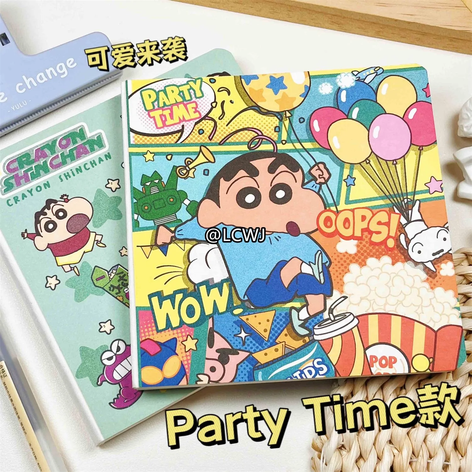 Crayon Shin-chan Cute Cartoon Nohara Shiro Notebook Kawaii Periphery Hand Account Student Stationery Tabletop Decoration Gift