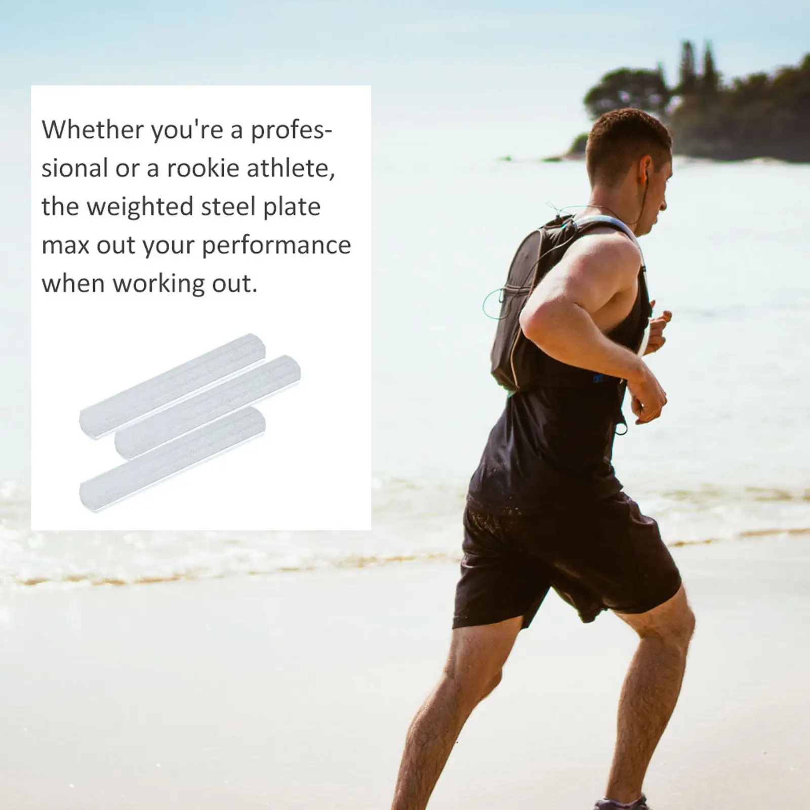 6Pcs Weighted Steel Strip Fitness Weight-Bearing Equipment for Beginners Professionals Gym Performance Enhancement Walking