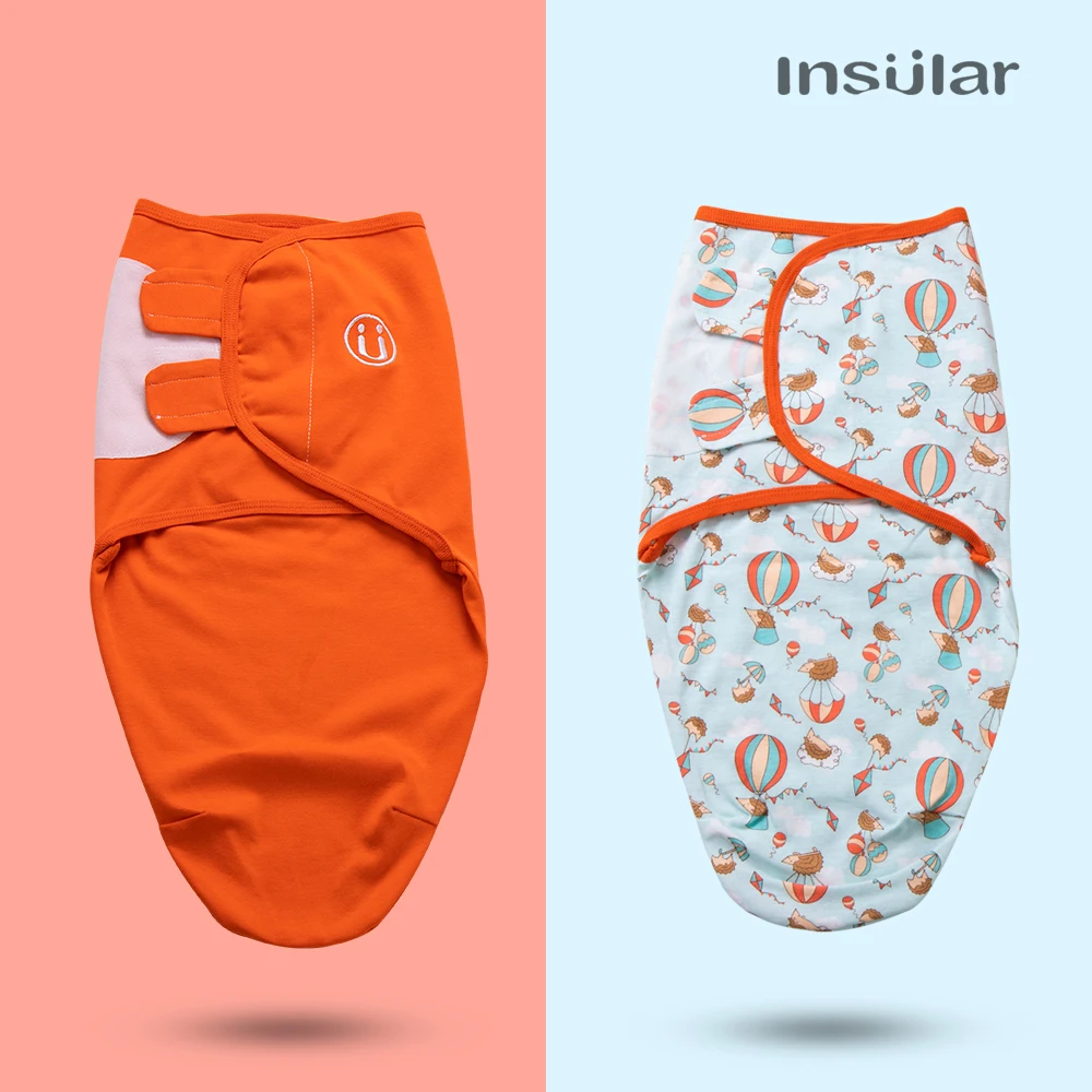 INSULAR 2pc Baby Swaddle Wrap Soft 100% Cotton Baby Blankets Newborn Swaddle Wrap Infant Wrap Blanket Warm Baby Bedding Blanket