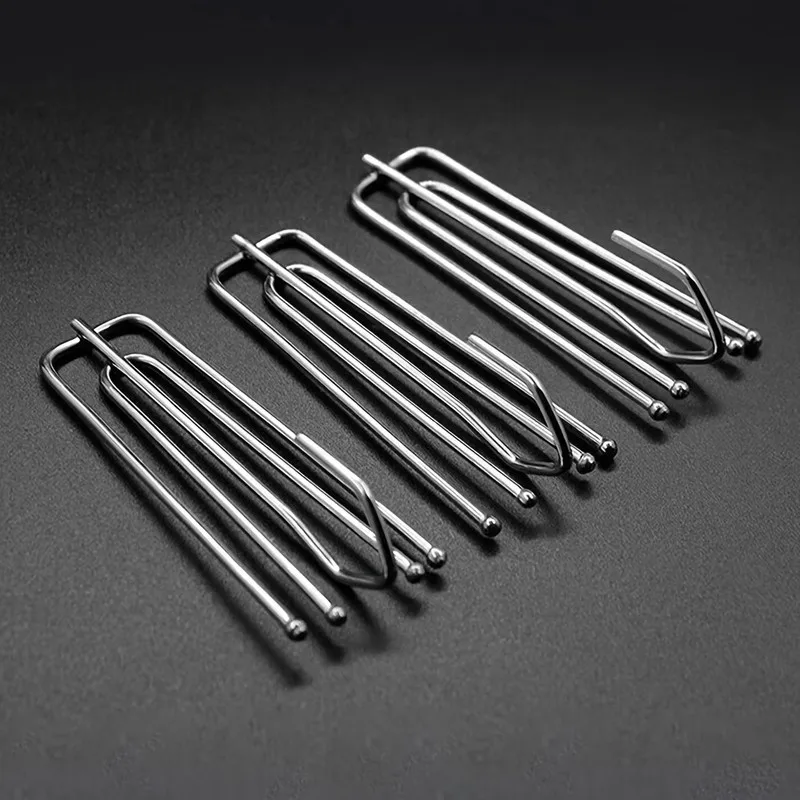 76 pcs 4-Claw Curtain Hooks, Four Claw Secure Grip, Bedroom Drapery Bathroom Window Panel, Stainless Steel Material