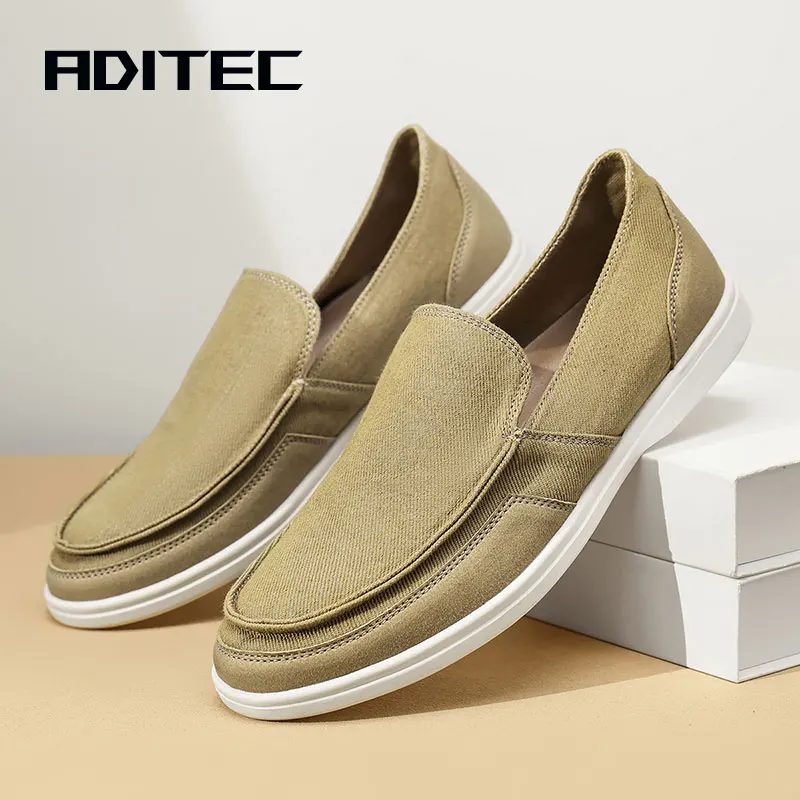 Men's loafers, Slip-On for casual wear, lightweight and comfortable, street-style men's shoes, suitable for outdoor walking