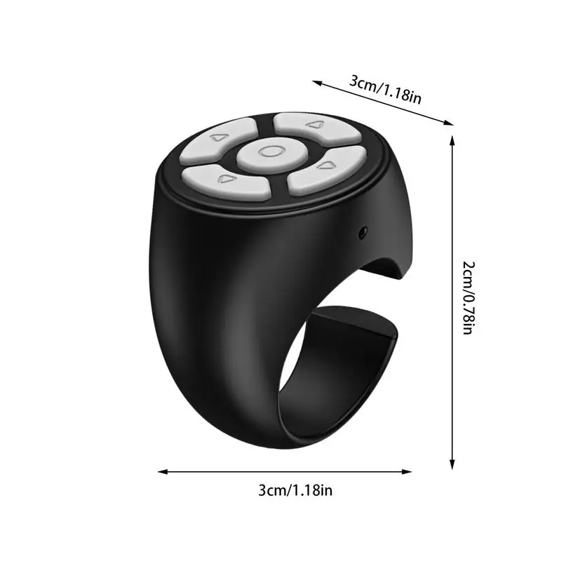 Multi-function Bluetoothcompatible Remote Control Fingertip Ring Remote Control Page Turner Snapshot Shutter For Phone