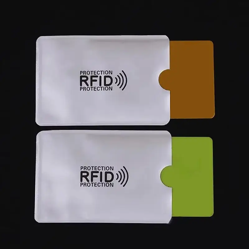 

15 шт., чехлы для RFID-карт, защита для карт с защитой от сканирования, антимагнитная алюминиевая фольга, портативный держатель для банковских кредитных карт