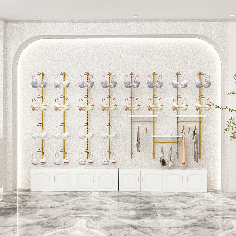 

Wall underwear display rack high-end underwear store bra pajamas underwear adjustment wall display rack display cabinet