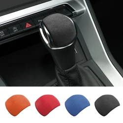 Top Suede Wrap Gear Shift Knob ABS Trim Cover Interior Sticker For Audi Q3 Sportback 2019 2020 2021 Accessories