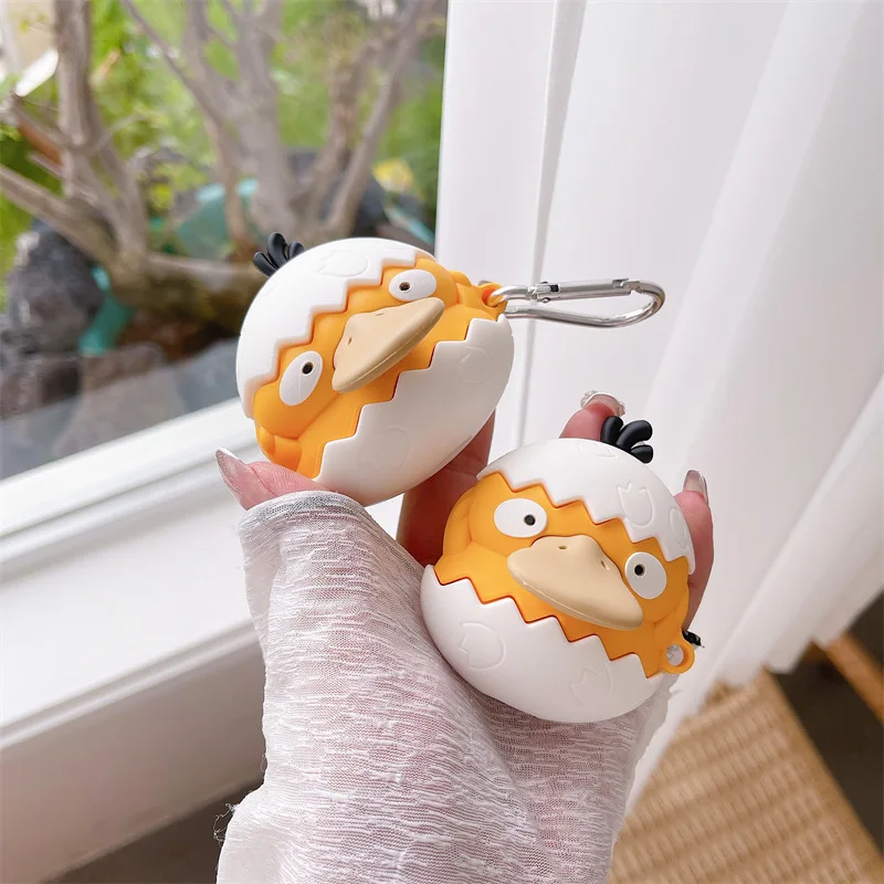 

For Airpods Case,Cute 3D Cartoon Egg Duck Case For Airpods Pro Case,Soft Silicone Earphone Cover For Airpods 3 Case For Kids