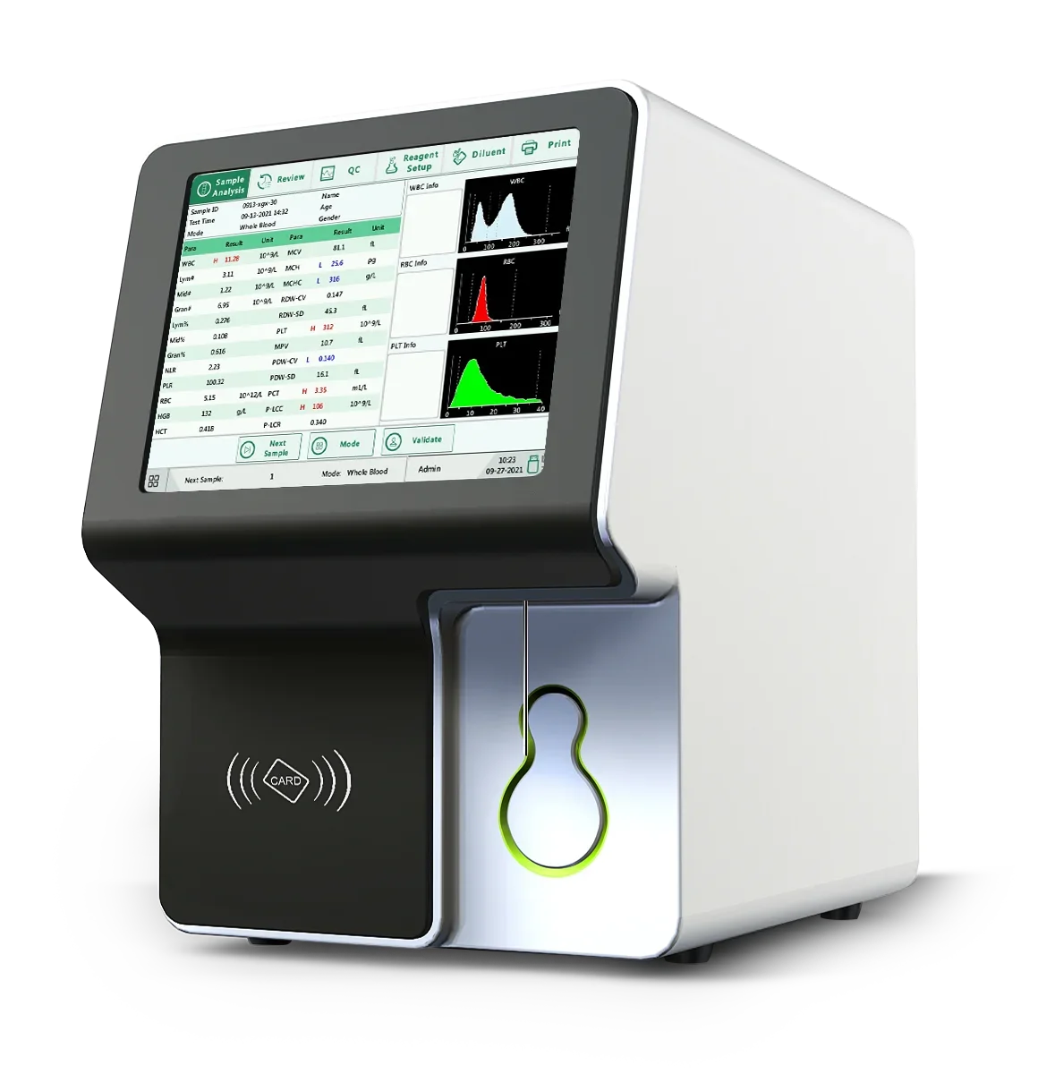 Auto IVD Cell Counter Machine, analisador de bioquímica, analisador, 5 partes