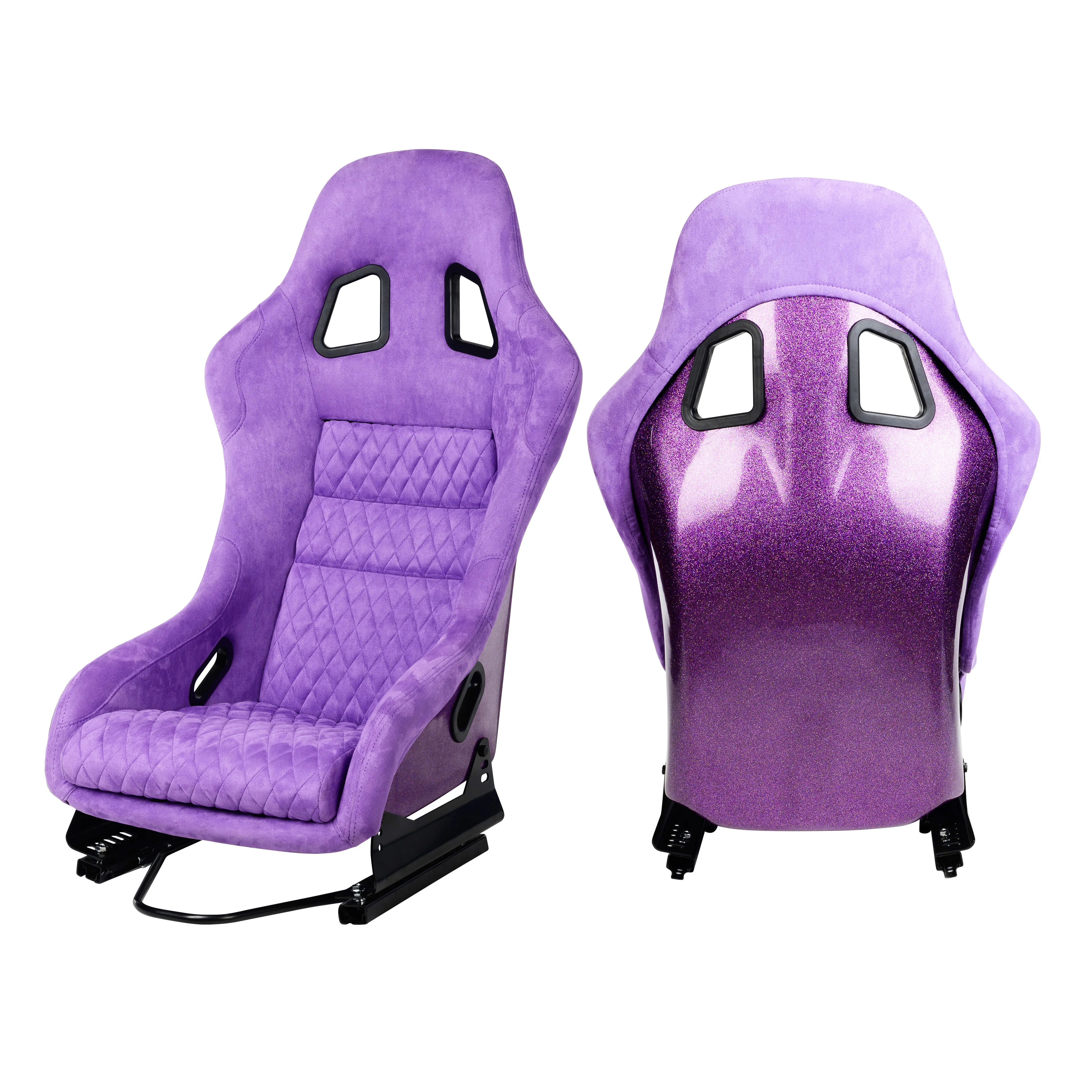 JIABEIR 1022BB Adjustable Purple Colorful Glitter Back Car Vehicle Sport Simulator Universal SIM Bucket Racing Fiberglass Seats