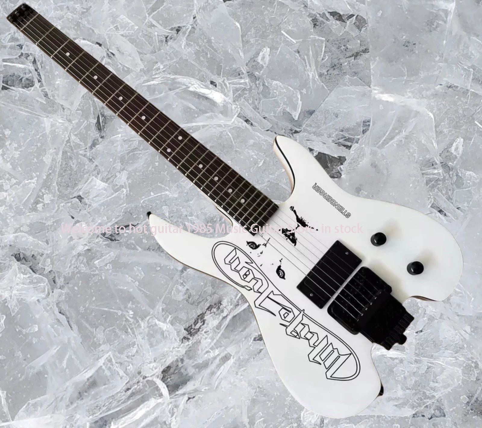 جيتار كهربائي بدون رأس من شتاينبرغ، جيتار جديد من خشب الماهوجني الأبيض، لوحة أصابع من خشب الورد
