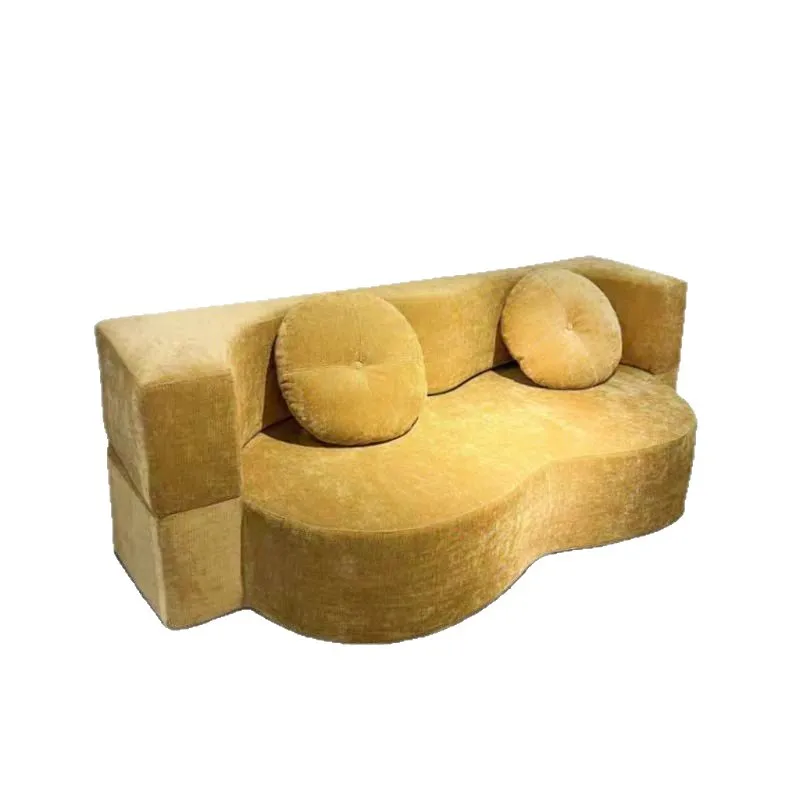Compressed vacuum roll bag special-shaped fabric sofa modern simple living room Internet celebrity foldable sofa