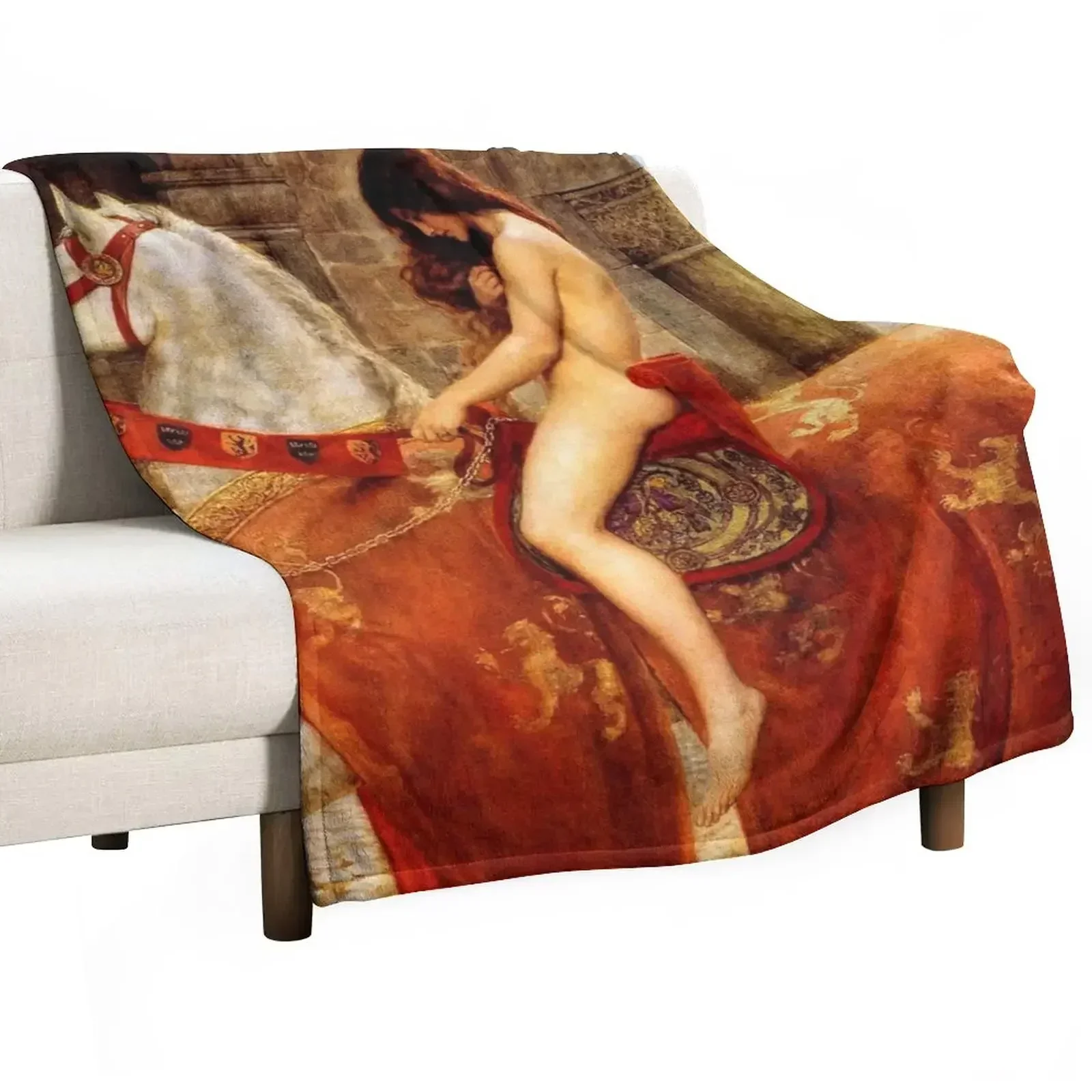 

Lady Godiva by John Collier Throw Blanket heavy to sleep Nap Decorative Sofas Travel Blankets